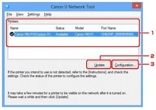 Canon IJ Network tool for Mac OS X
