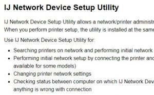 Canon IJ Network Device Setup Utility