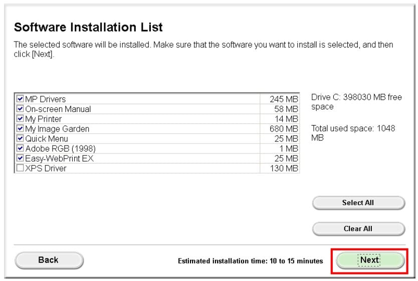 Software Installation List